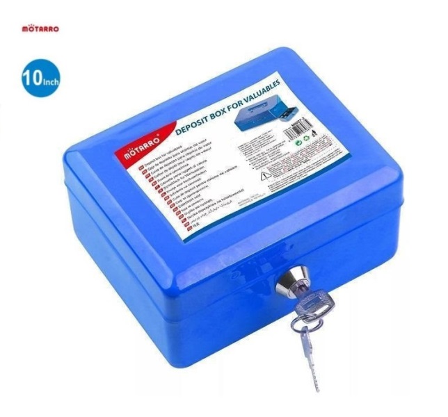 Μεταλλικό κουτί ταμείου 250x200x85mm, Μπλε OEM