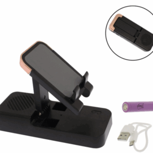Πτυσσόμενη βάση κινητού με ηχείο Bluetooth μαύρη F18 OEM