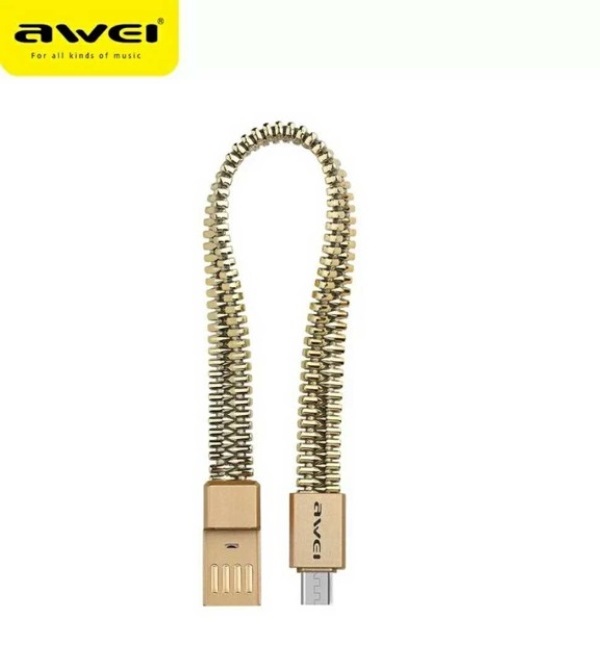 AWEI  Βραχιόλι καλώδιο δεδομένων MICRO USB για CL-86 χρυσό AWEI