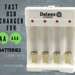 Φορτιστής επαναφορτιζόμενων μπαταριών USB AA / AAA Deleex DX-0604U OEM