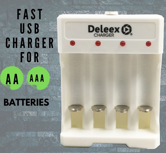 Φορτιστής επαναφορτιζόμενων μπαταριών USB AA / AAA Deleex DX-0604U OEM