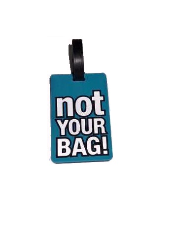 Ετικέτα αποσκευών σιλικόνης τυρκουάζ Not your bag OEM