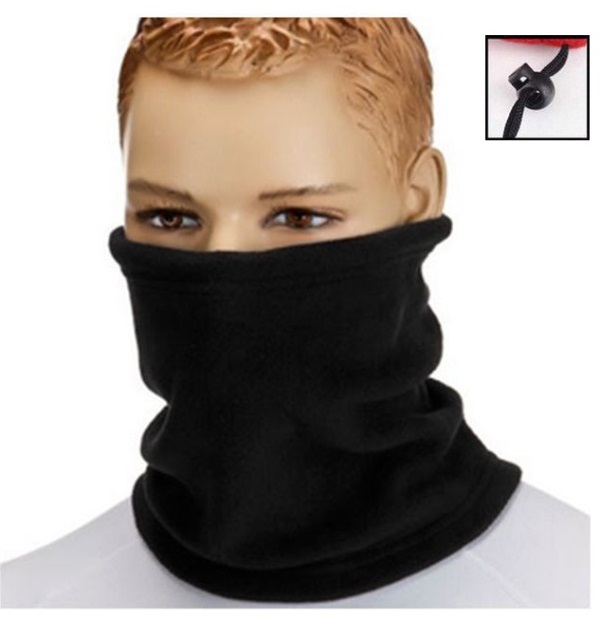 Μονόχρωμος fleece λαιμός, μαύρος OEM