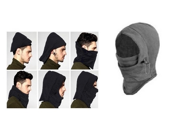 Ζεστή Κουκούλα Fleece 6 σε 1 σκούρο γκρι 38411-10 OEM
