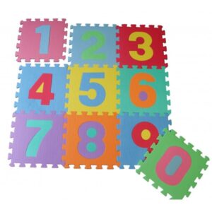 Πολύχρωμο αφρώδες δάπεδο puzzle νούμερα - Σετ 10 τεμαχίων 8739 OEM