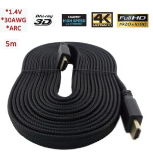 High Speed HDMI 1.4 3D καλώδιο με Ethernet - 5m Flat Heavy Duty - 1080p Full HD 0535 OEM