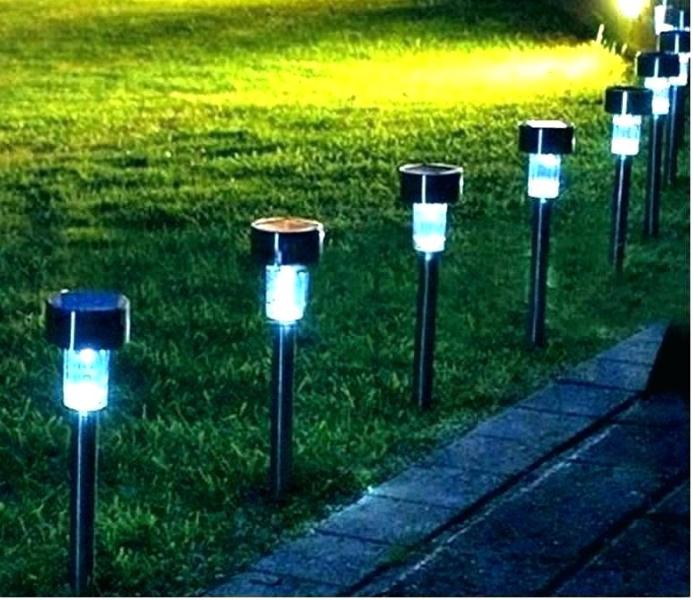 LED ηλιακές λάμπες κήπου πλαστικές 10 τεμάχια μαύρες 9205 OEM