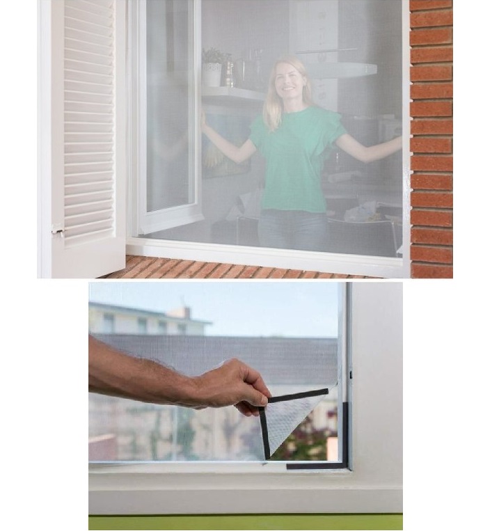 Μαγνητική σίτα κουνουπιών παραθύρου 150x180 cm λευκή OEM