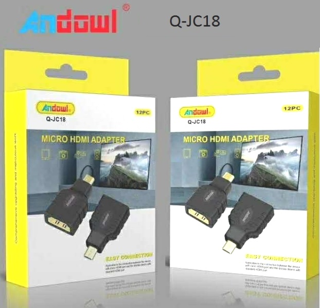 Μετατροπέας Micro HDMI Q-JC18 ANDOWL 12 τεμάχια Andowl