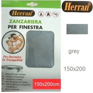Σήτα εντόμων παραθύρου με ταινία Velcro 150x200cm γκρι Herran HERRAN