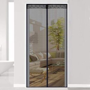 Σίτα - κουρτίνα με μεγάλους μαγνήτες 140x280cm μαύρη OEM