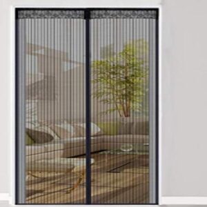 Σίτα - κουρτίνα με μεγάλους μαγνήτες 160x240cm μαύρη 87347 OEM