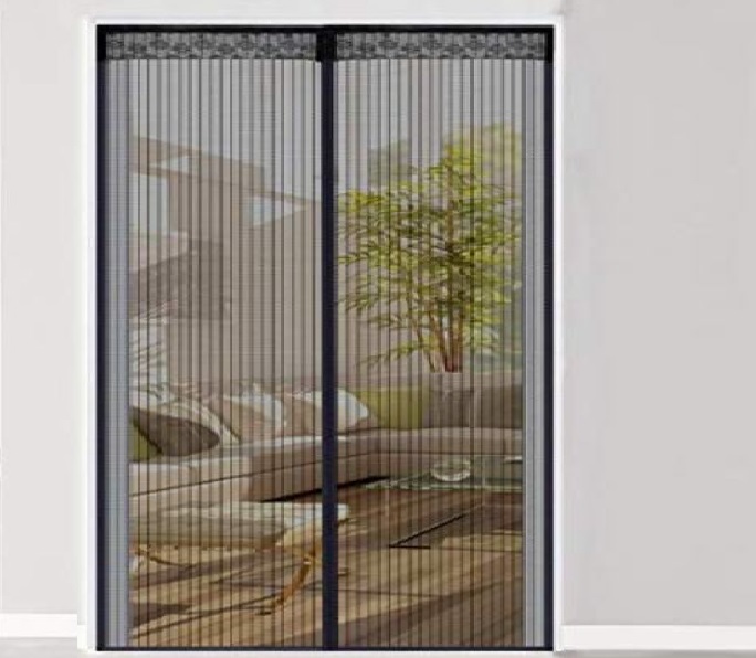 Σίτα - κουρτίνα με μεγάλους μαγνήτες 160x240cm μαύρη 87347 OEM