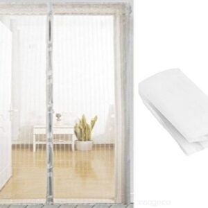 Σίτα - κουρτίνα με μεγάλους μαγνήτες 140x240cm λευκή OEM
