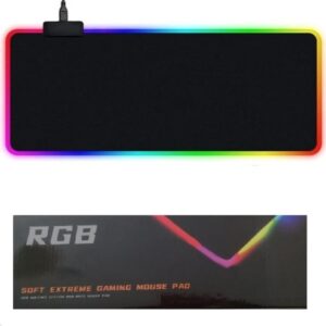 Επιφάνεια για ποντίκι με εναλλαγή φωτισμού RGB  μαύρη 30x80 0555 OEM