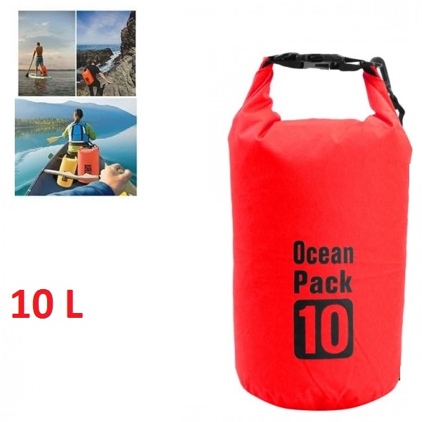 Αδιάβροχη τσάντα παραλίας Ocean Pack 10L κόκκινη 8128 OEM
