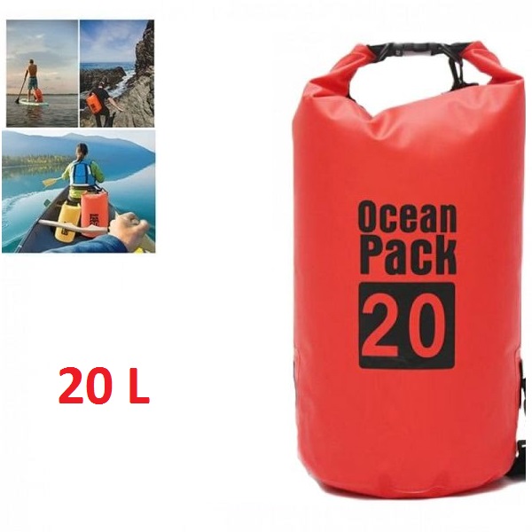 Αδιάβροχη τσάντα παραλίας Ocean Pack 20L κόκκινη OEM