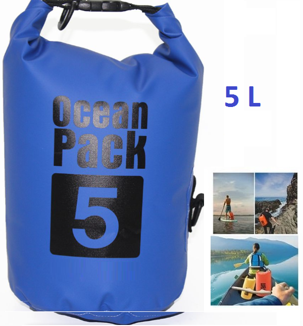 Αδιάβροχη τσάντα παραλίας Ocean Pack 5L μπλε 9203 OEM
