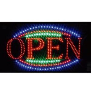 Φωτιζόμενη πινακίδα με led "OPEN" 25 x 48 cm OEM