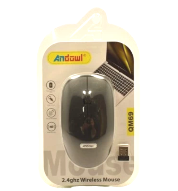 Ασύρματο ποντίκι 2.4Ghz μαύρο QM69 ANDOWL Andowl