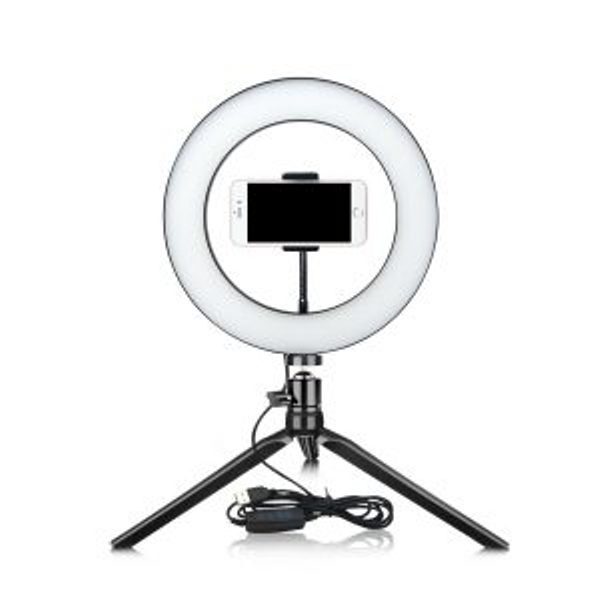 Φωτιστικό δαχτυλίδι USB LED 25 cm με ροοστάτη και τρίποδο OEM