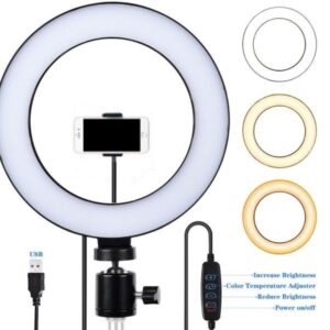 Φωτιστικό δαχτυλίδι USB LED 25 cm με ροοστάτη OEM