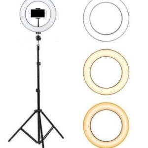 Φωτιστικό δαχτυλίδι USB LED 25 cm με ροοστάτη και μεγάλο τρίποδο OEM