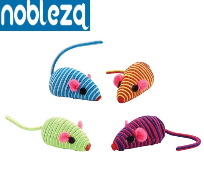 Παιχνίδια γάτας 4 ριγέ ποντίκια 6234 nobleza NOBLEZA