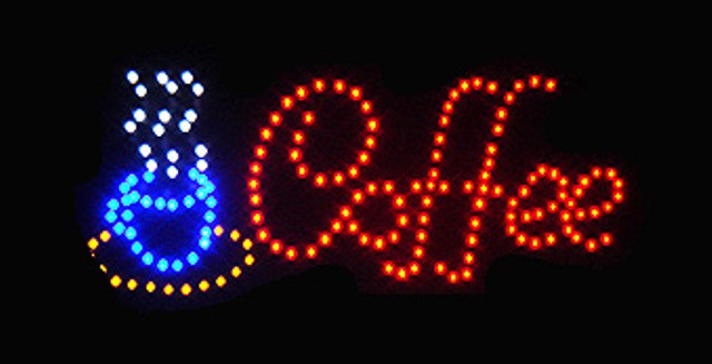 Φωτιζόμενη πινακίδα με led Καφές 8775 OEM