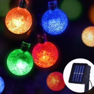 Ηλιακά φωτάκια κήπου μπαλίτσες 20Led 2 προγράμματα, πολύχρωμα OEM