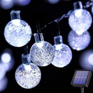 Ηλιακά φωτάκια κήπου μπαλίτσες 20Led 2 προγράμματα, ψυχρό λευκό OEM