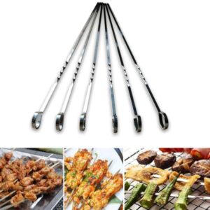 BBQ sticks μεταλλικά πλακέ σετ 6 τεμαχίων 35cm 4427 OEM