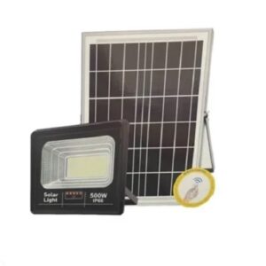 Αδιάβροχος Ηλιακός Προβολέας LED 500W IP66 με πάνελ, Τηλεχειρισμό και Χρονοδιακόπτη 