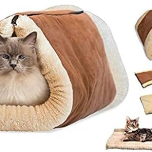 Κρεβάτι Γάτας 2 σε 1 – Στρωματάκι & Ζεστή Φωλίτσα