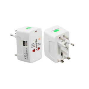 Παγκόσμιος Αντάπτορας Ταξιδίου All-in-One με 2 Θύρες USB & Προστασία Υπέρτασης