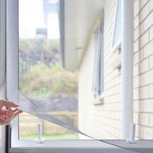 Σίτα εντόμων παραθύρου με αυτοκόλλητο Velcro 150x 220cm γκρι OEM